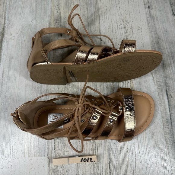 Dolce Vita Girls Curse Gladiator Sandals Lace Up Faux Leather Rose Gold #1012 - Picture 13 of 13